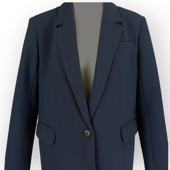 Medium Abercrombie&Fitch Classic Suiting Blazer NavyBlue Office Women - Picture 9 of 16